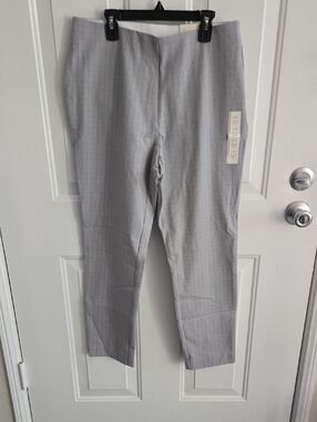 a new day Light Gray Plaid Work Trousers